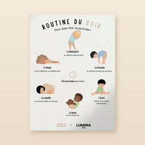 Kideo Evening Yoga Routine Poster