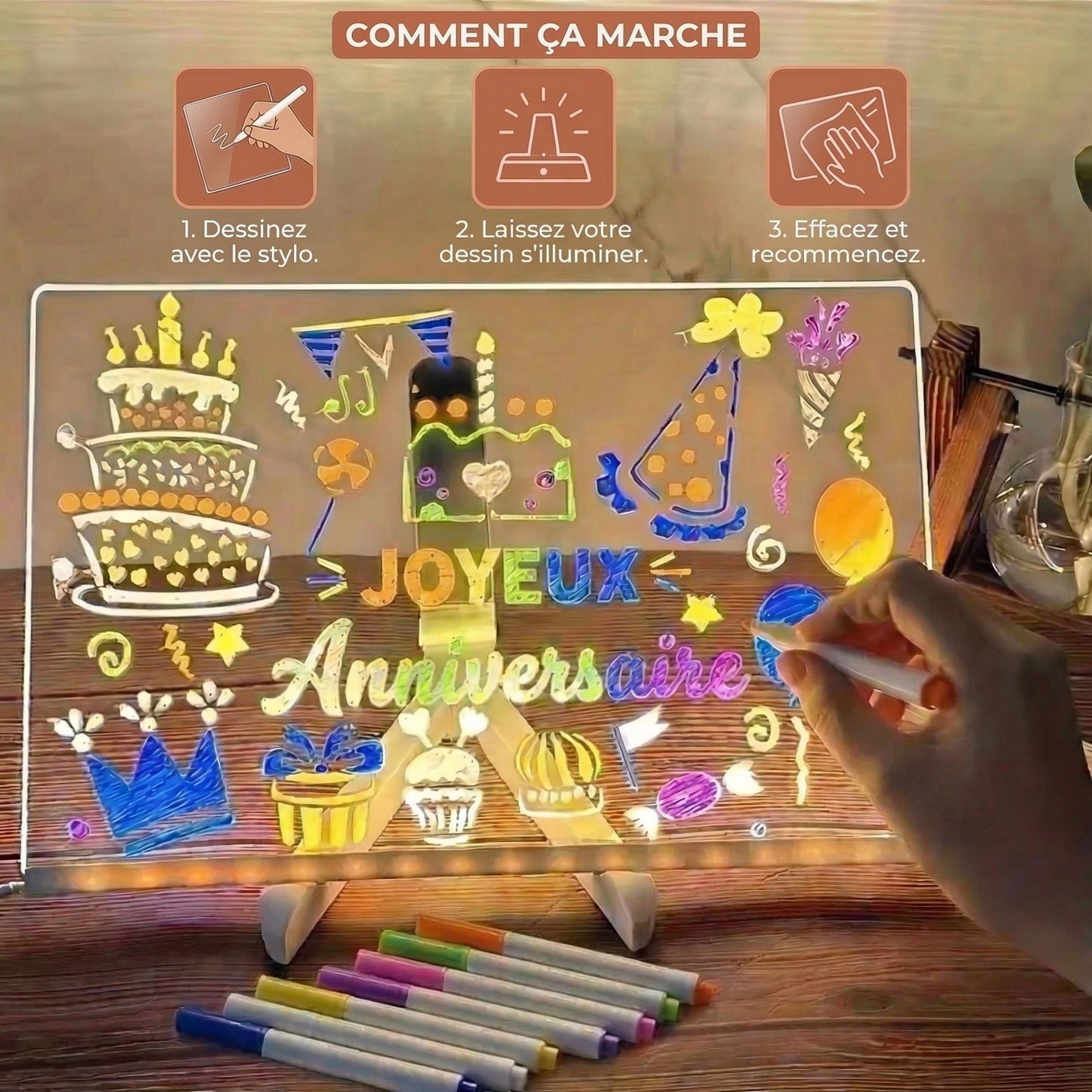 Tablette LED magique